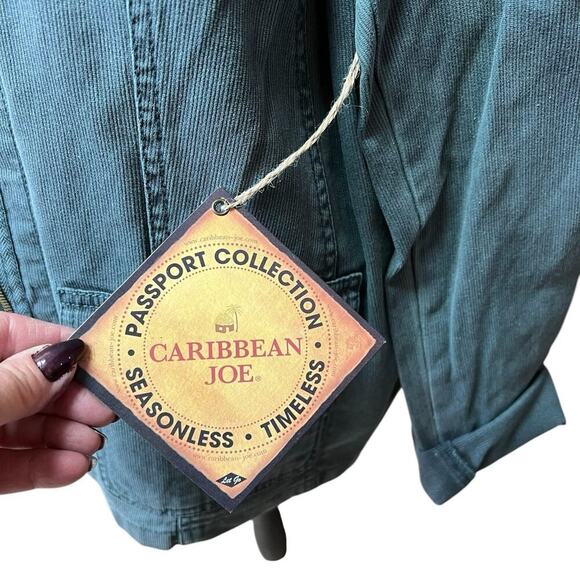 CARIBBEAN JOE WOMEN’S JACKET SIZE XL TEAL COLOR (mallard) - Picture 6 of 11